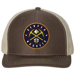 Denver Nuggets 3D Patch Snapback Trucker Hat- Brown/ Khaki
